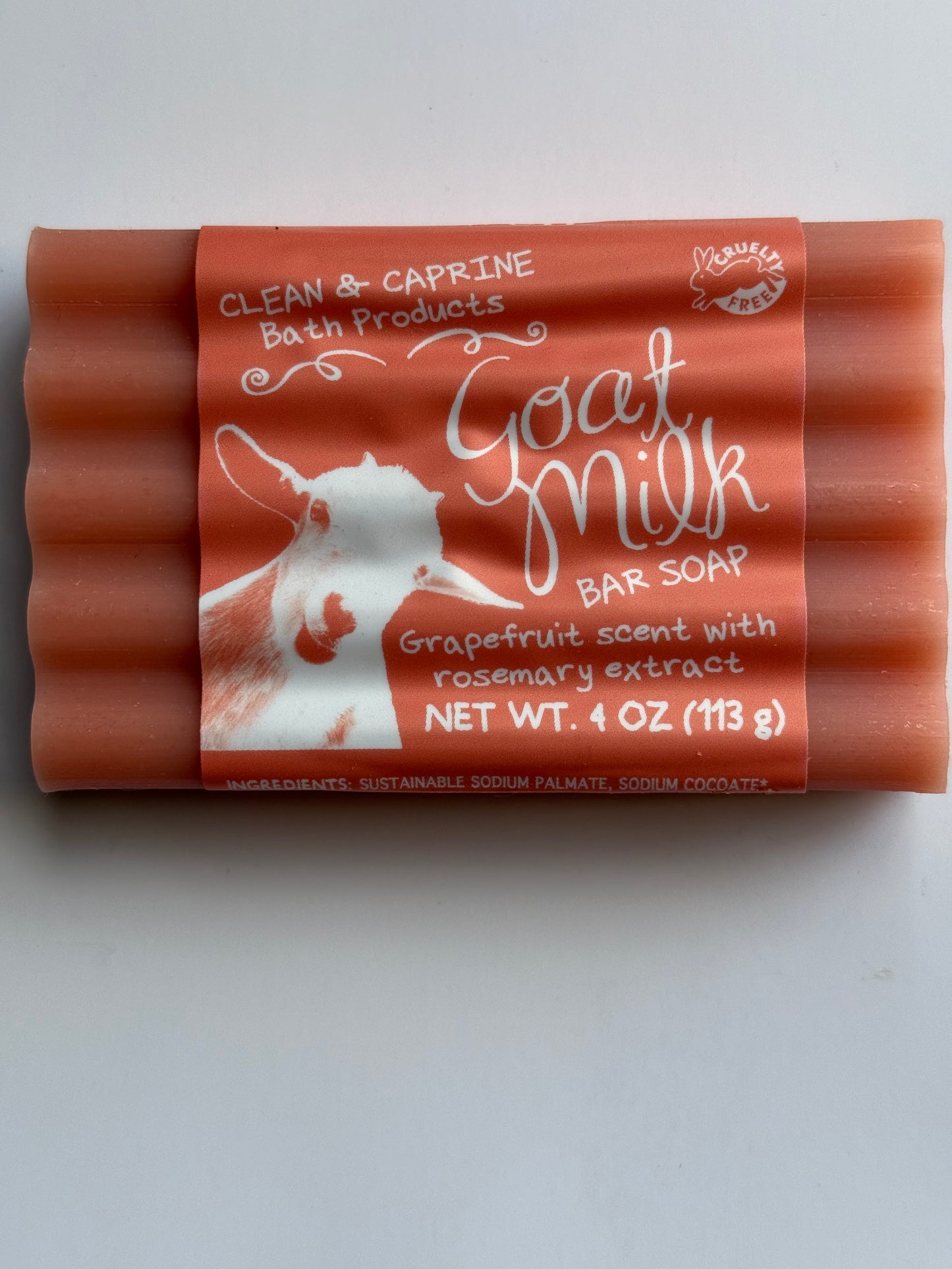 Simply Be Well Goat Milk Soap – Grapefruit Scent with Rosemary Extract (4 oz Bar)