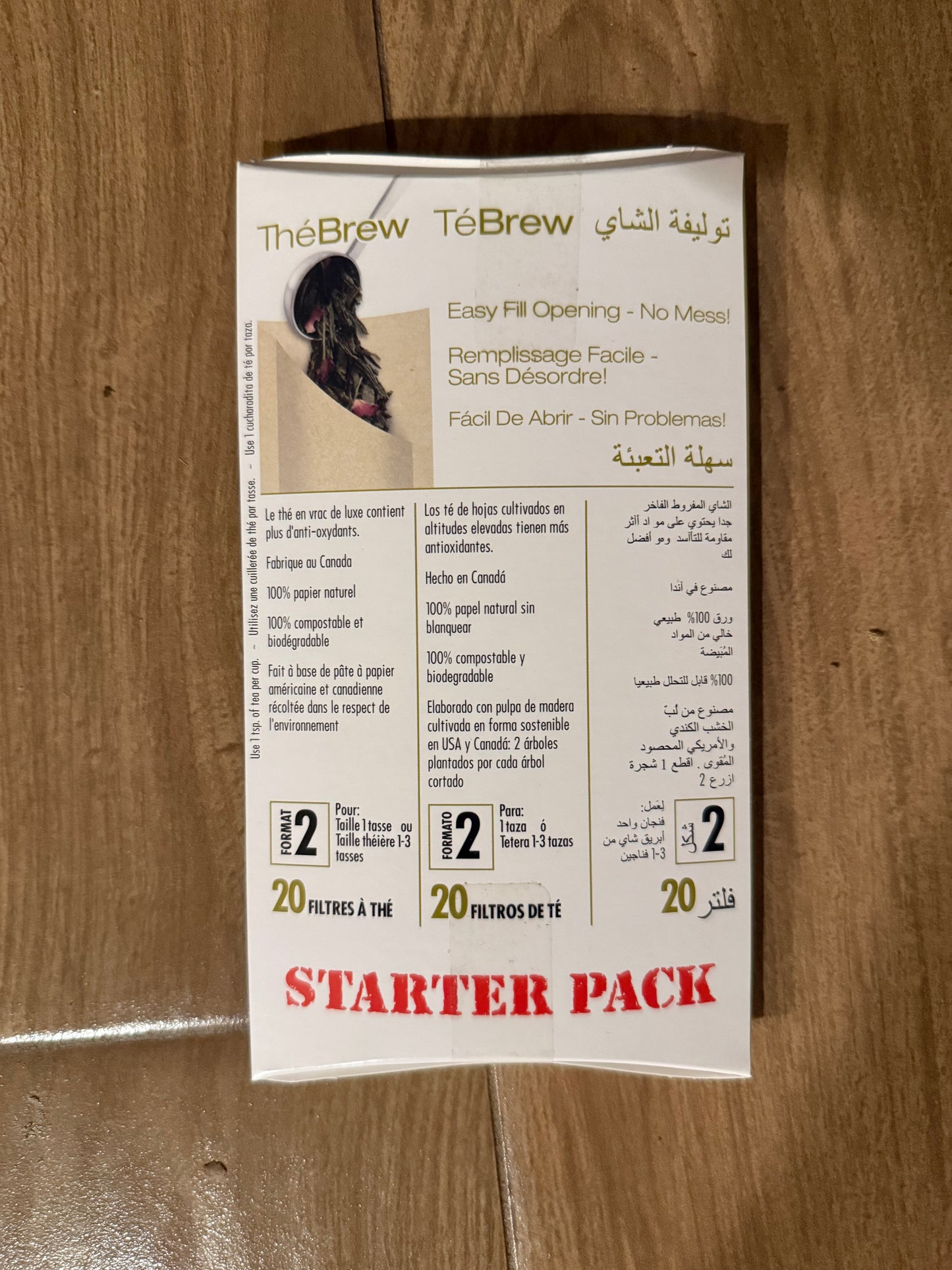 Tea Brew #2 Starter Pack, 20 Disposable Steeping Filters
