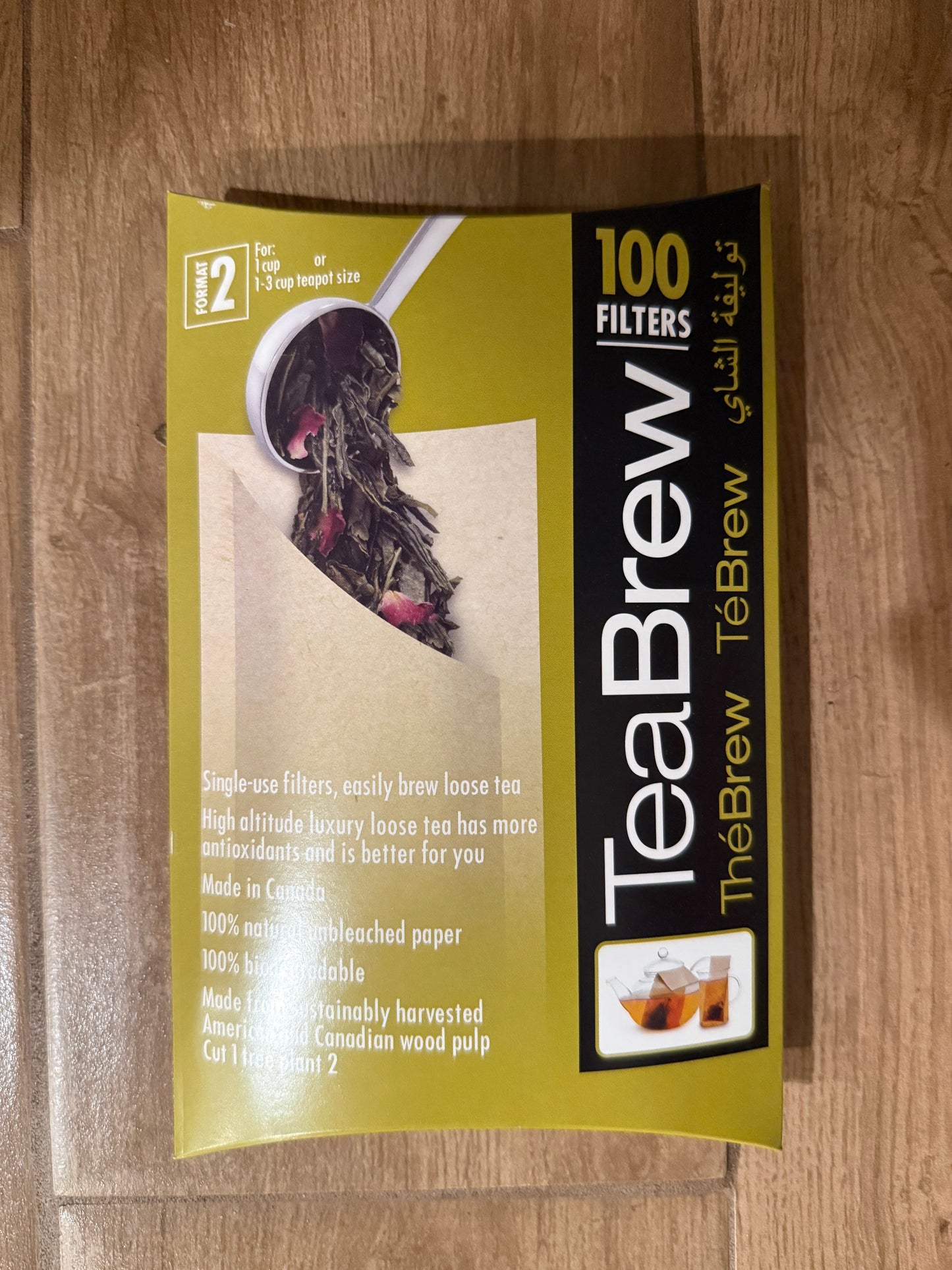 Tea Brew #2: 2-3 Cups, 100 Disposable Steeping Filters