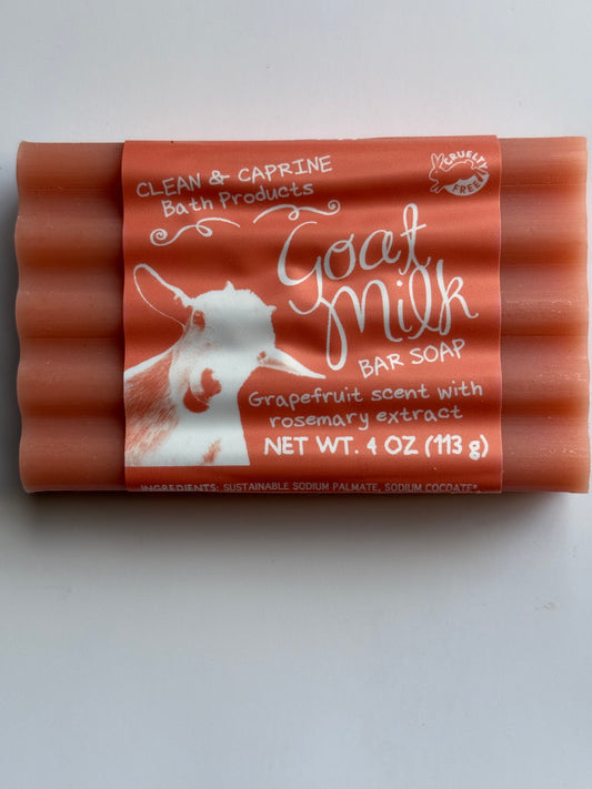 Simply Be Well Goat Milk Soap – Grapefruit Scent with Rosemary Extract (4 oz Bar)