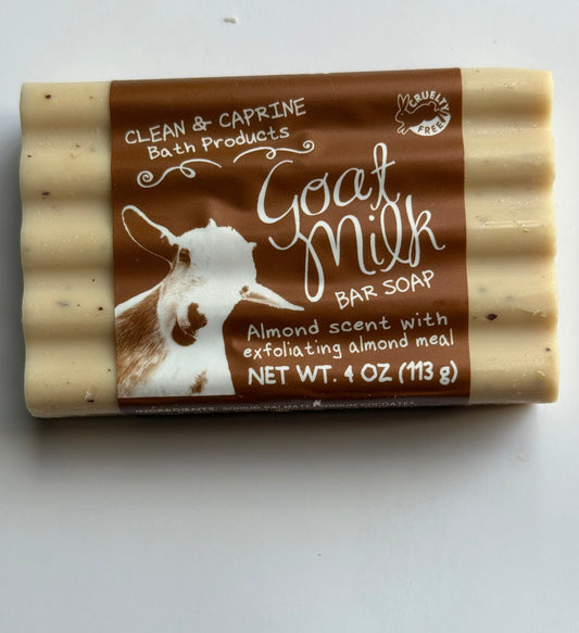 Simply Be Well Goat Milk Soap – Almond Scent with Exfoliating Almond Meal (4 oz Bar)