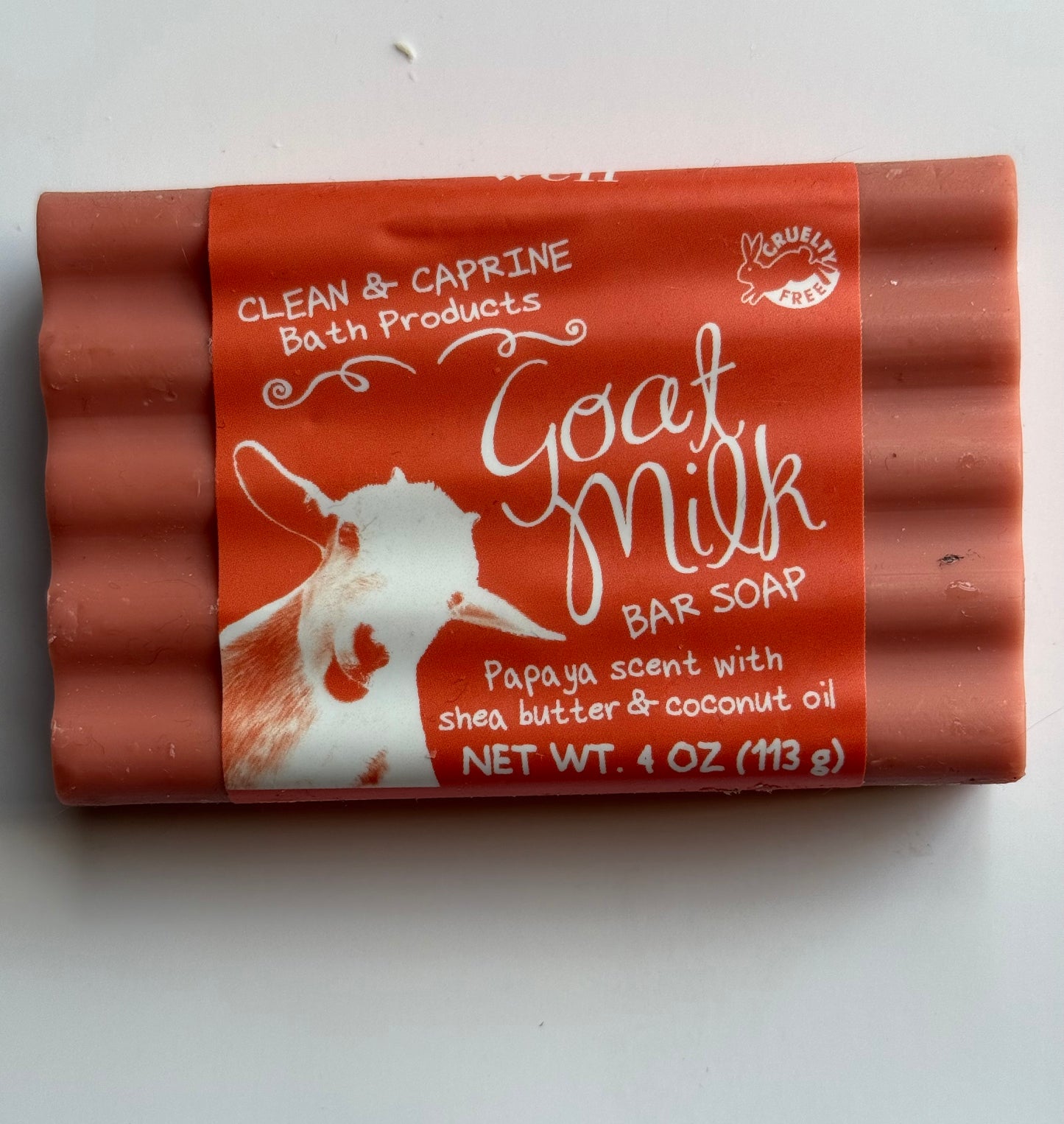 Simply Be Well Goat Milk Soap – Papaya Scent with Shea Butter & Coconut Oil (4 oz Bar)