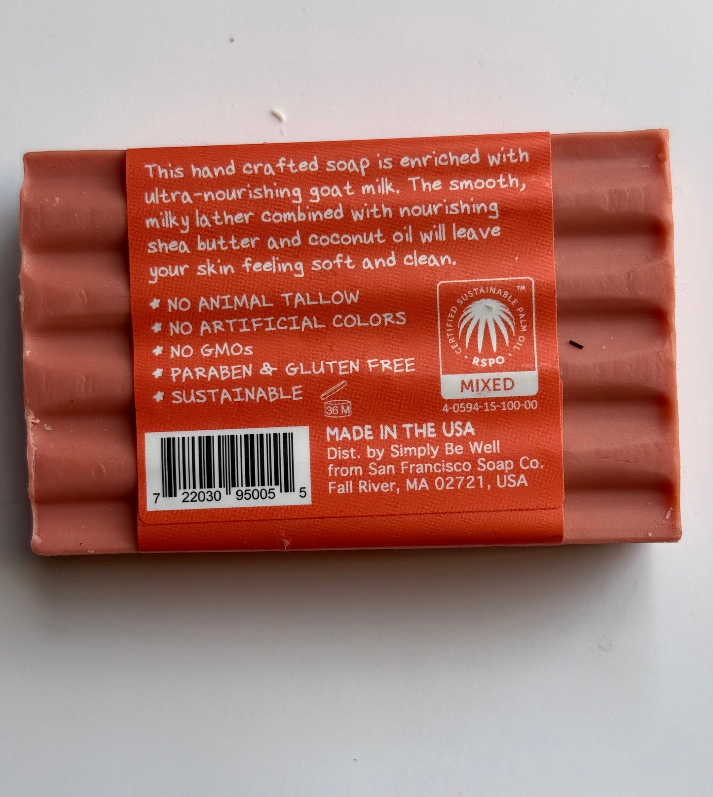 Simply Be Well Goat Milk Soap – Papaya Scent with Shea Butter & Coconut Oil (4 oz Bar)