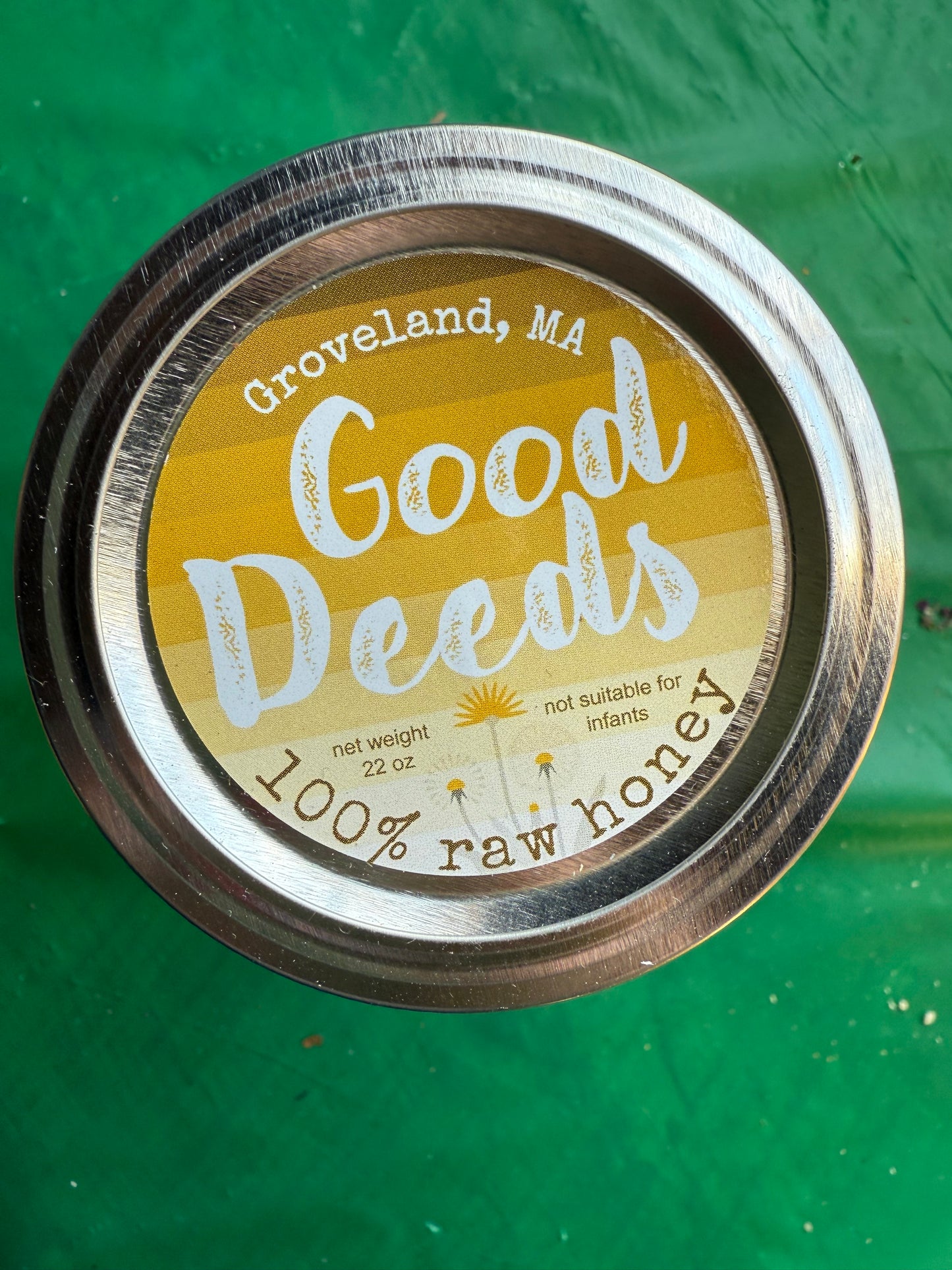Local 100% Raw Honey – Good Deeds (Groveland, MA) – 22 oz Jar