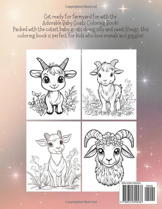 Coloring Book: Adorable Baby Goats